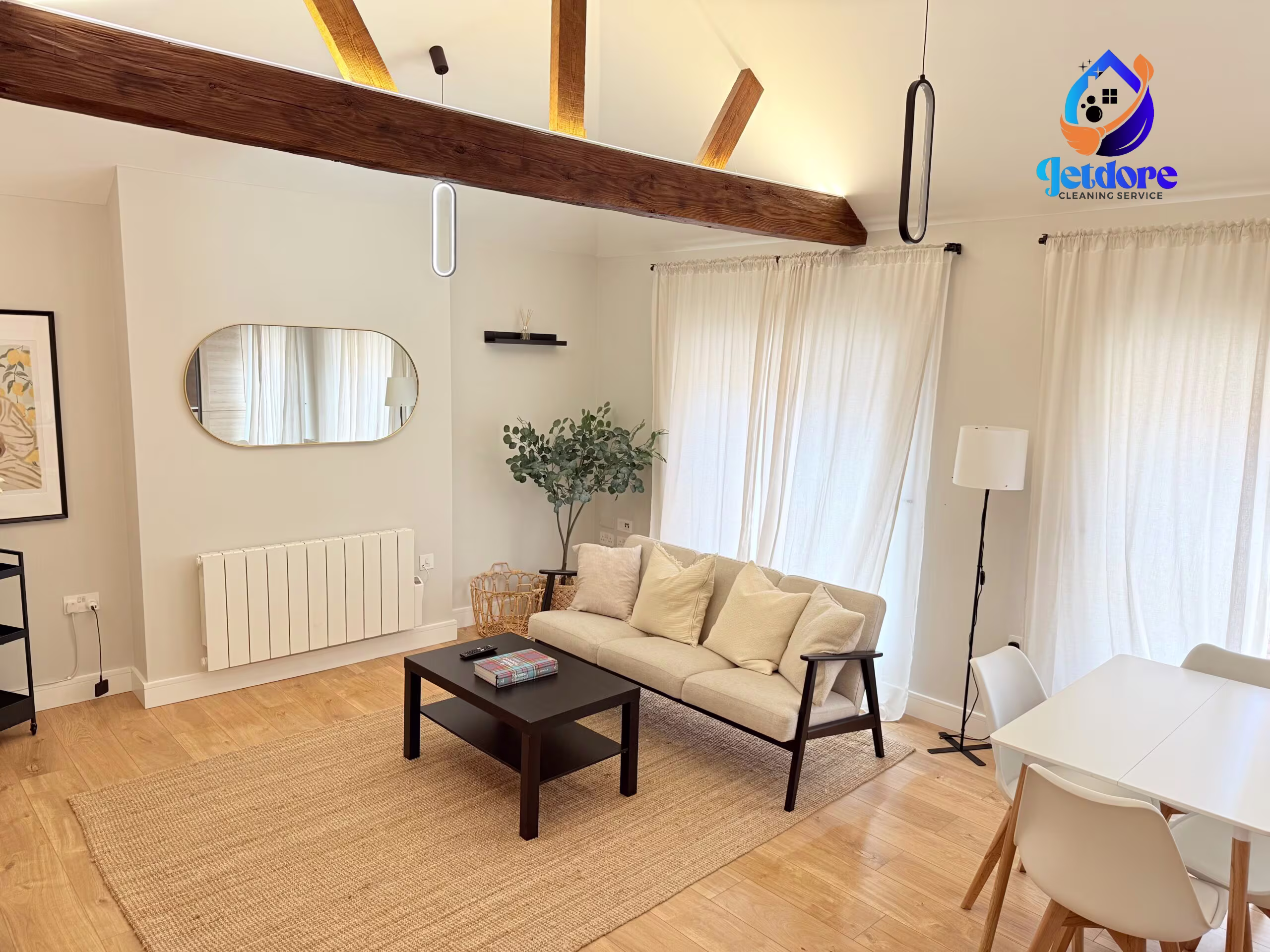 A room cleaned by Jetdoreservices